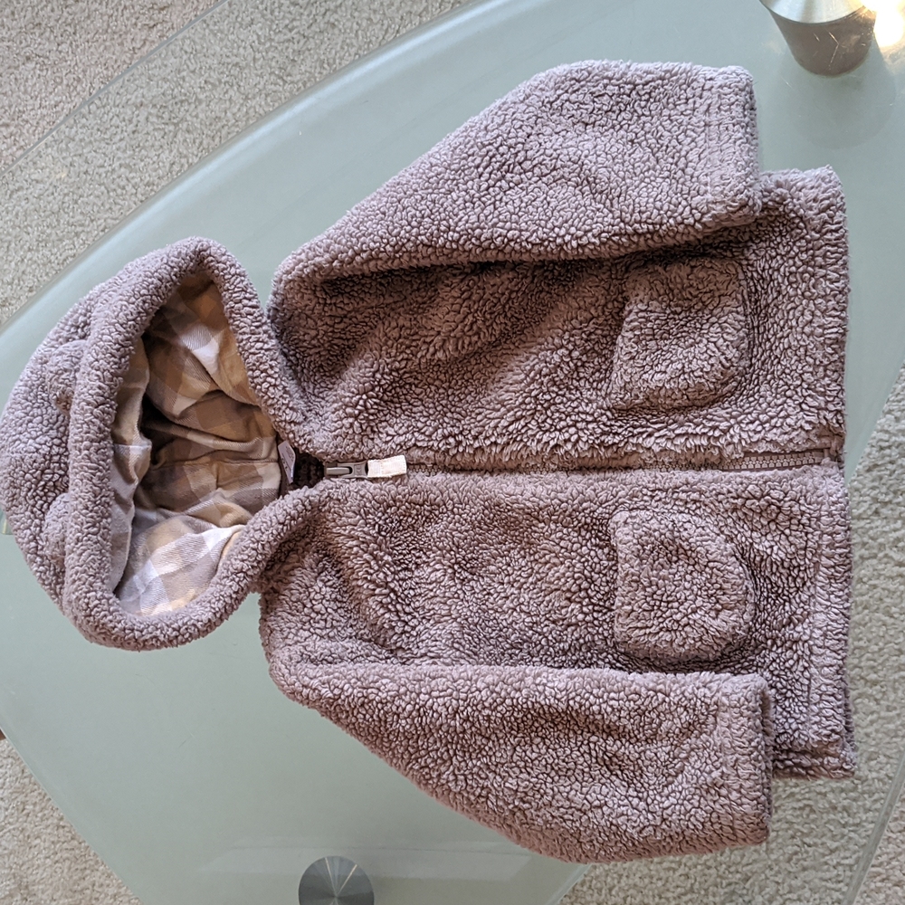 Carter's, unisex fleece hoodie, 18 months, brown